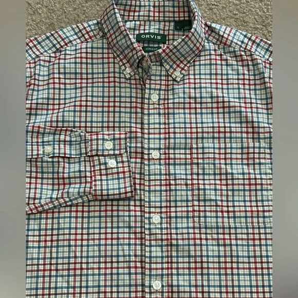 Orvis Men’s Large Active Fit Nonstop Twill Long Sleeve Shirt - Picture 9 of 9